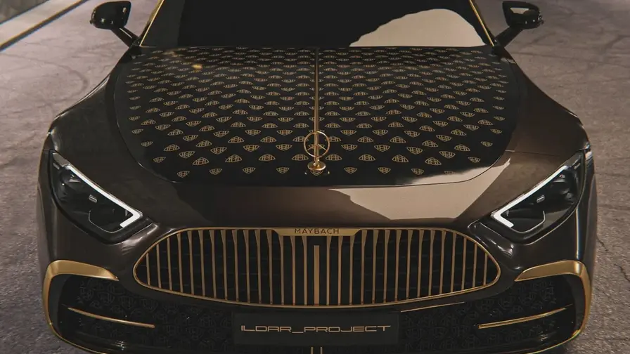 Mercedes-Maybach SL 680 Gold Edition on näyttävä CGI